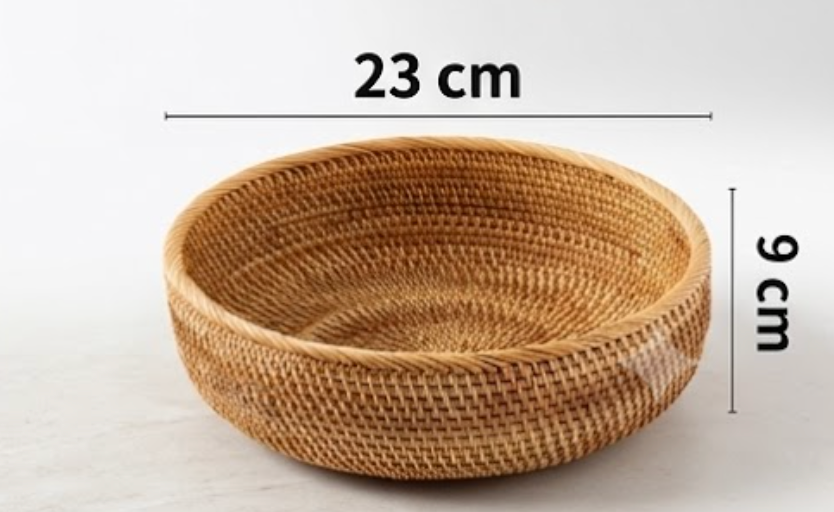 Hand-Woven Rattan Storage Basket