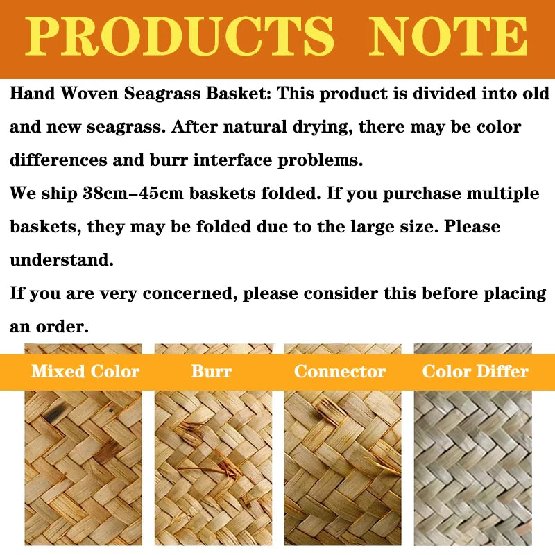 Seaweed Wicker Basket – Multi-Purpose Rattan Storage Solution