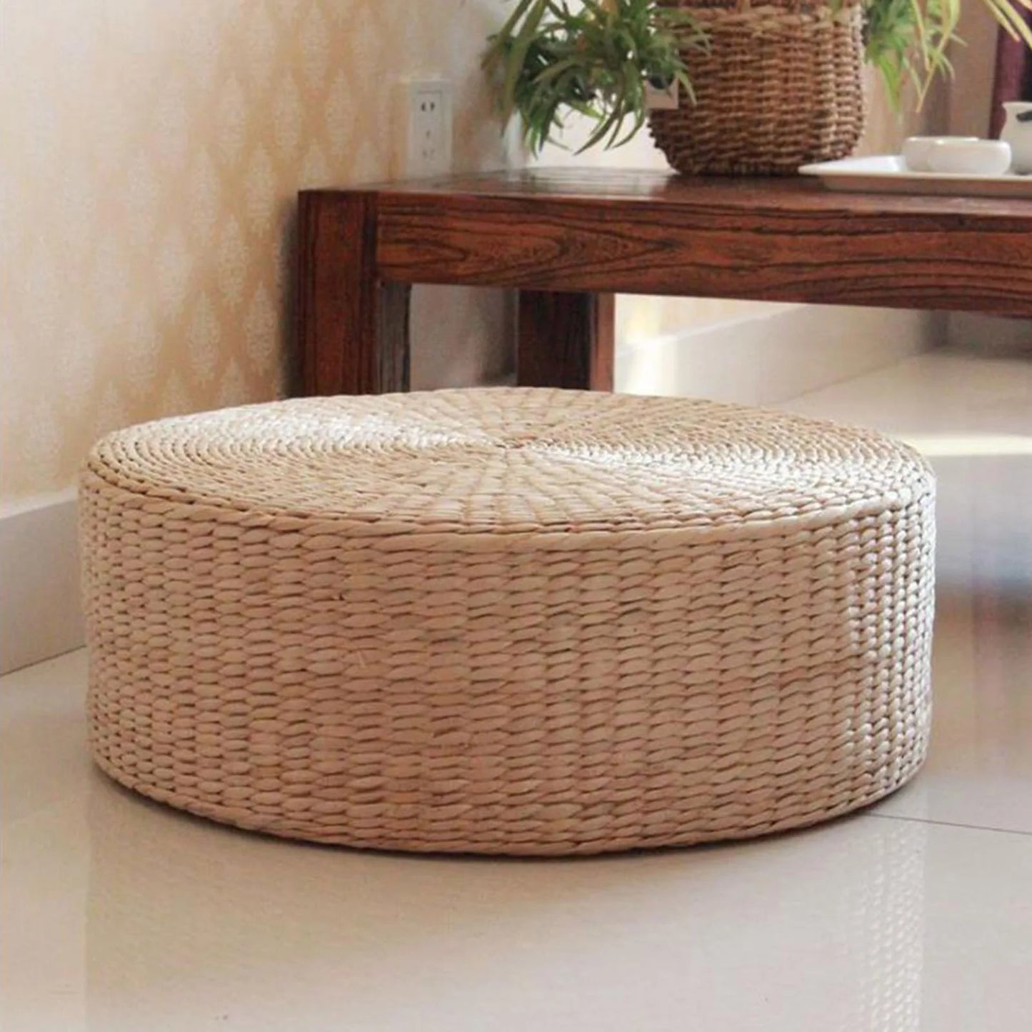 Handwoven Straw Seat Cushion