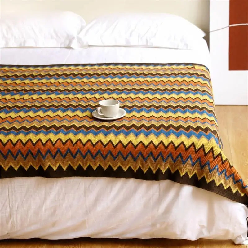 Acryl Hand Knitted Blanket