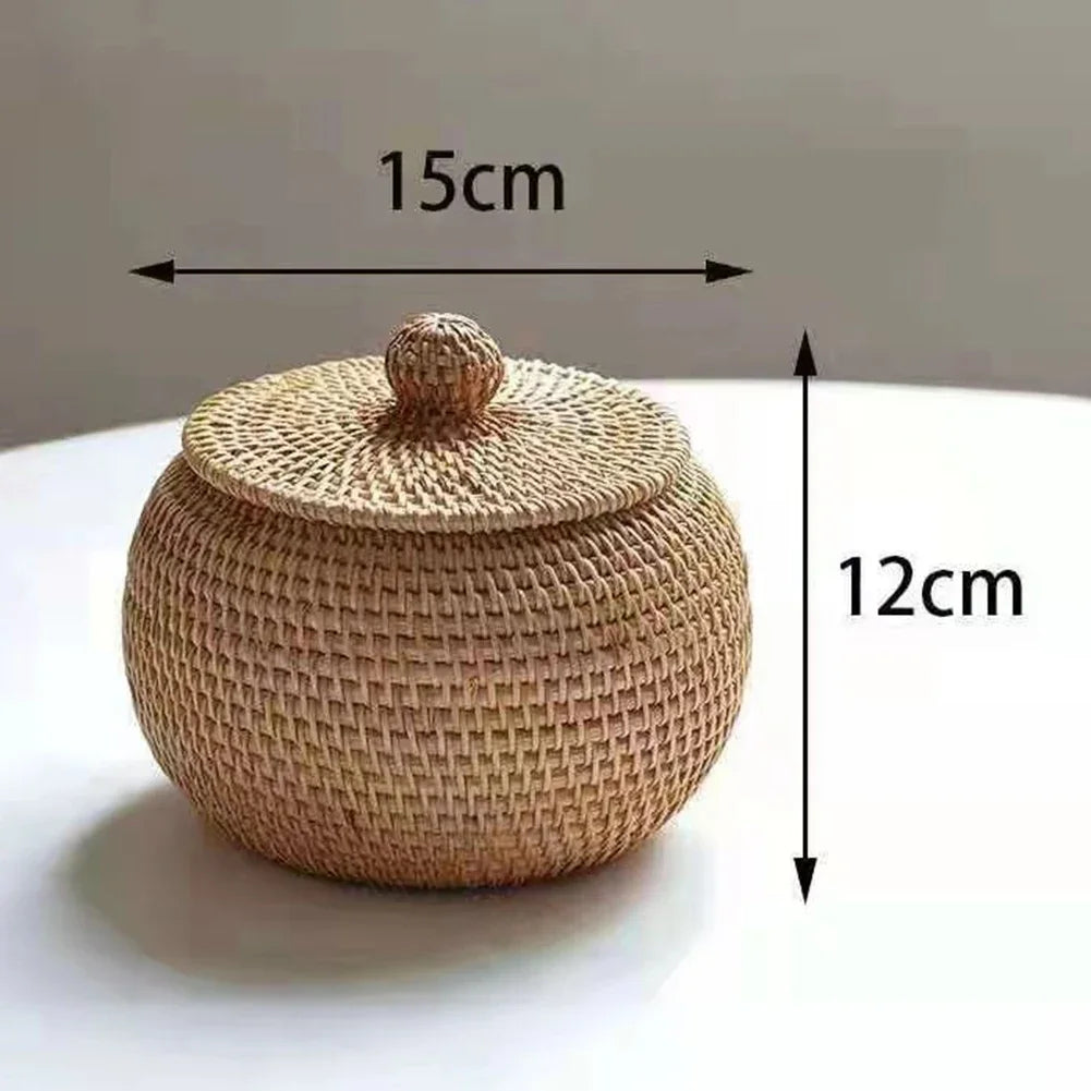 Woven Rattan Storage Basket