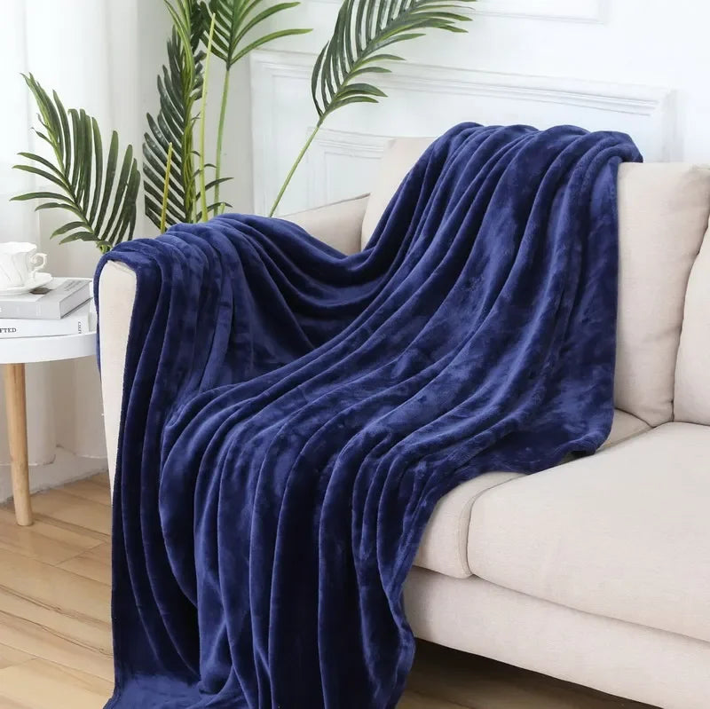 Cozy Coral Velvet Plush Blanket