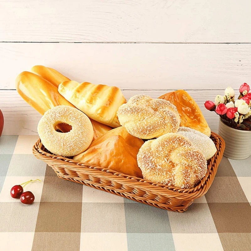 Handwoven Bamboo Bread & Food Storage Tray