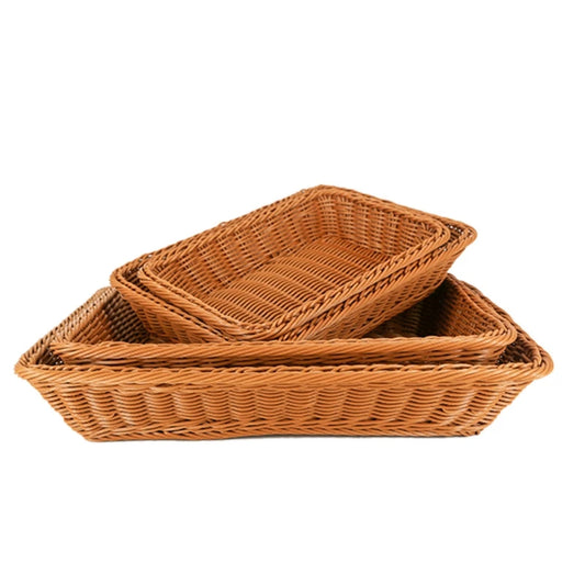 Handwoven Bamboo Bread & Food Storage Tray