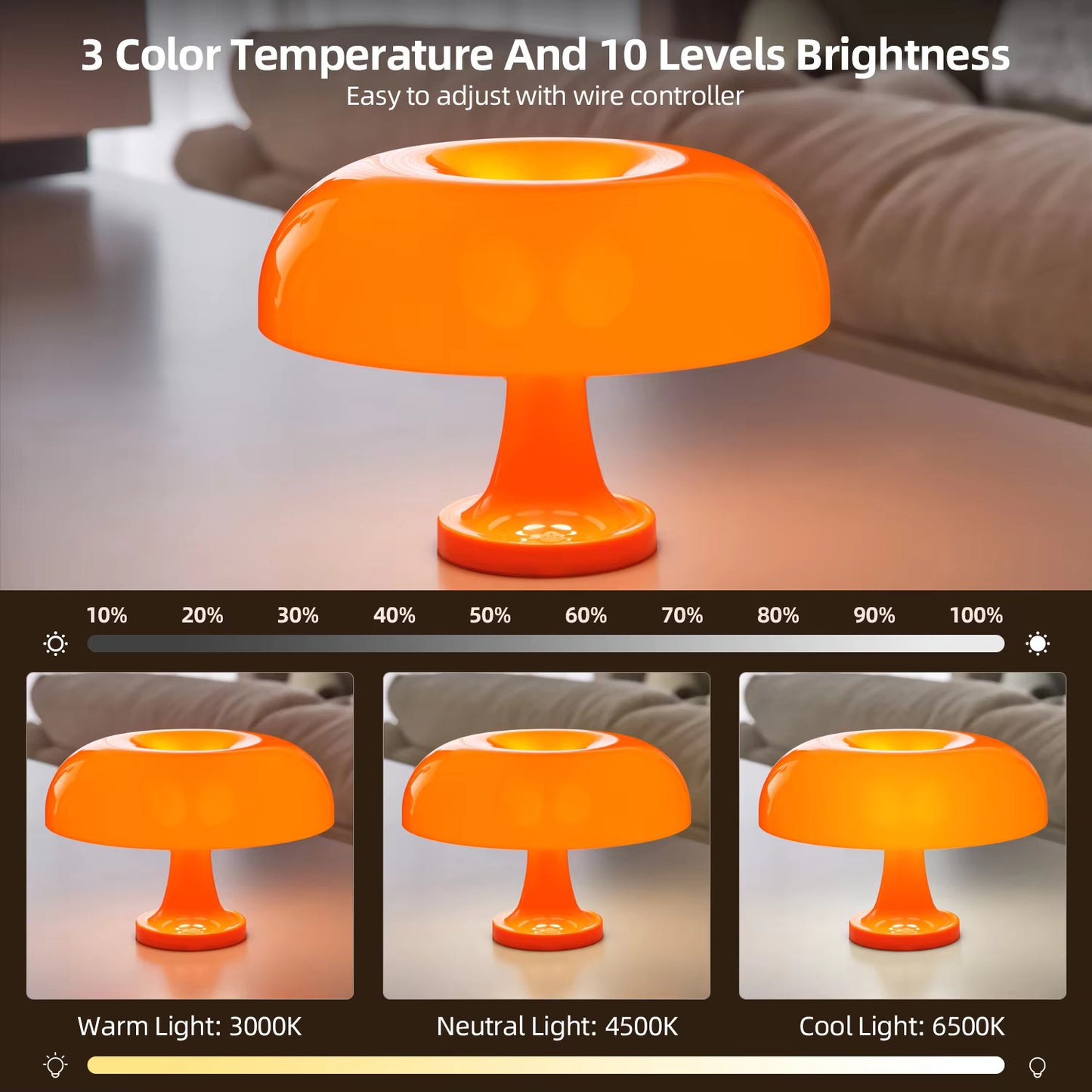 Mushroom Table Lamp – Minimalist Modern Danish Design
